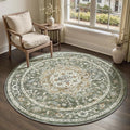 PADOOR 6FT Round Rug,Rugs for Living Room,Soft Olive Circle Rug,Machine Washable Rugs for Bedroom,Non Slip Carpet,Rug for Dining Room Living Room Bedside Office