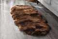 Silky Soft Faux Fur Rug, 2 ft. x 6 ft. Brown Fluffy Rug, Sheepskin Area Rug, Shaggy for Living Room, Bedroom, Kid's Room, or Nursery, Home Décor Accent, Machine Washable with Non-Slip Backing
