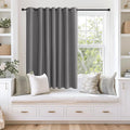 NICETOWN Grey Blackout Extra Wide Bedroom Curtain 63 inch Long, Grommet Room Darkening Thermal Insulated Sound Reducing Window Treatments for Kids Room/Laundry, 1 Panel, W100 x L63