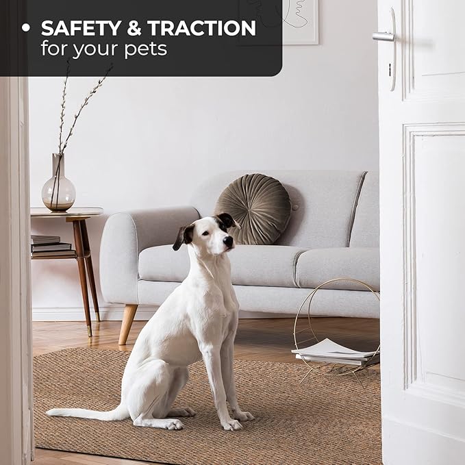 House, Home and More Skid-Resistant Carpet Indoor Area Rug Floor Mat - Black Ripple - 5 Ft X 5 Ft - Non Slip Rubber Backing, Stain Resistant, Dog Friendly, Living Room Bedroom Kitchen Entryway