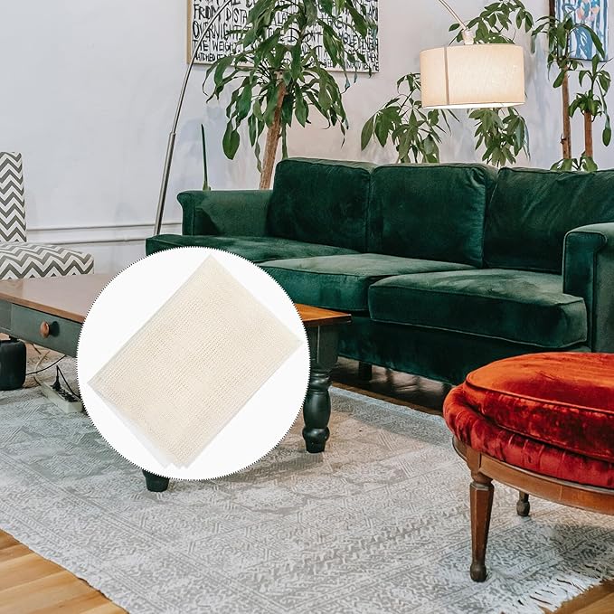 Latex Anti-Skid Rug Pads Non-Slip Multi-Function Gripper for Hardwood and Vinyl Floors Cushions Sofas Mattresses Beige Carpet Mat Pads