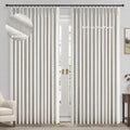 Topfinel Extral Wide Curtains, Pinch Pleated 100% Blackout Linen Drapery Panels with Hooks, Pinch Pleat Drapes for Patio Sliding Door Large Window Living Room Track, 72" Wx96 L 1 Panel