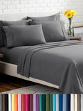 Bare Home Hotel Luxury Twin Sheet Set, Extra Soft - 4 Piece Set - Deep Pockets - Easy Fit - Cooling & Breathable - Wrinkle, Fade, Stain Resistant - Includes 2 Pillowcases (Twin, Grey)