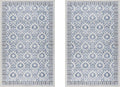 Gertmenian Indoor Boho Accent Rug - 2x4 Extra Small (2-Pack), Non Slip, Super Strong, Ideal for High Traffic Areas in Bedroom, Office, Kitchen - Esme, Blue, 24558