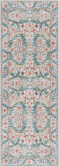 Gertmenian Indoor Boho Area Rug | Home Decor for Entryway, Bedroom, Living Room, Office, Kitchen | Non Slip, Soft, Printed Accent Rugs | Altair, Ivory, 2x6 Runner, 24501