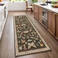 Mushroom Insect Washable Rug 2x6 Runners for Hallways, Boho Kitchen Runner Rugs Non Slip Bath Runner, Modern Bedroom, Soft Long Entryway Bathroom Laundry Dorm, Brown