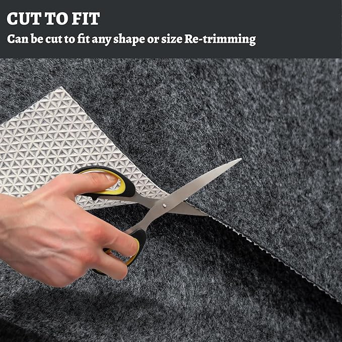 100% Waterproof Rug pad, 7x9 ft Area Rug Non-Slip Rug Pads, 1/4" Thick Carpet Pads for All Floors and finishes, Felt pad for Hardwood Floors, Keep Carpets in Place Soft and Secure