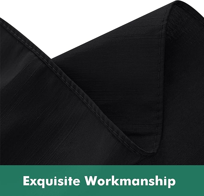 Biscaynebay Wrap Around Bed Skirts with Split Corners for King Beds 17" Drop, Black Elastic Dust Ruffles Adjustable Easy Fit Wrinkle & Fade Resistant Silky Luxurious Fabric Machine Washable