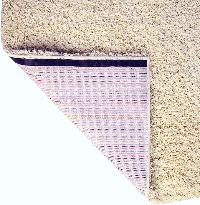 Unique Loom Solid Shag Collection Area Rug (4' 1" x 6' 1" Rectangle, Pure Ivory)