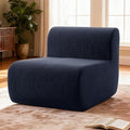 Single Boneless Chairs,Fireside Beanbag Chair Upholstered Cloud Sofa Chair,Corduroy Floor Couch Boneless Couch for Living Room,Memory Foam Lounge Chair for Bedroom,Deep Blue