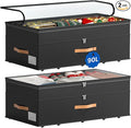 Under Bed Storage with Wheels, 2-Pack Underbed Storage Containers, No Assemble 11 inches 90L XXL Large Adjustable Storage Bins with Clear Lids, Rolling Storage for Clothes, Shoes, Blankets, Black