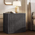 SICOTAS Night Stand Oversized Extra Large Nightstand with 3 Drawers Side Table with Storage Modern Bedside Table 27.5" W Nightstands for Bedroom Fluted End Table for Dorm Room Sofa Couch Home Office