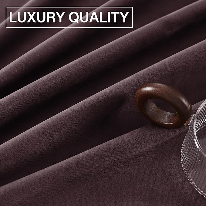 StangH Luxury Purple Curtains 90 Inches - Super Soft Insulated Velvet Drapes with Rod Pocket for Living Room,Sunlight Blocking Privacy Window Treatments, W52 x L90, 2 Panels