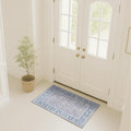 Fame Rugs Gray Modern Oushak Rug 2x3, Vintage Doormat Turkish Colorful Oriental Antique Inspired Washable Small Area Rug, Luxury Living Room Bedroom (389GBB, 2' x 3')