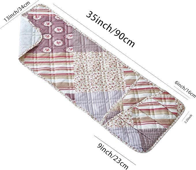 Brilliant Sunshine Pink Rosette and Stripes Patchwork Couch Armrest 5 Pockets Organizer, Slip Resistant Armchair Caddy, Washable Remote Controls Holder, Storage for Magazine, Tablet, Phone, iPad, Rose