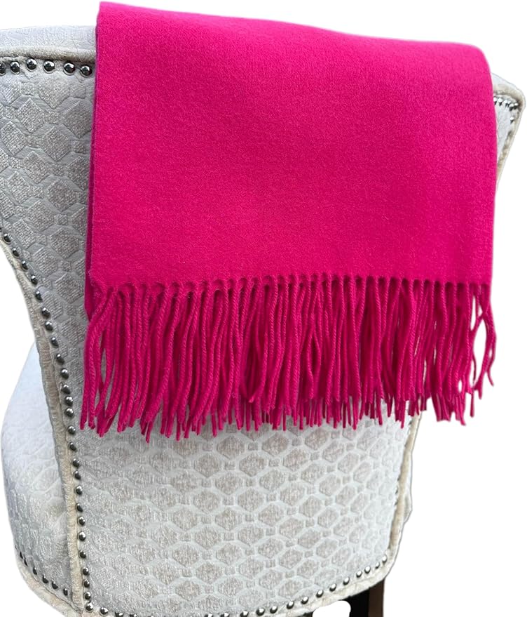 Alashan Cashmere Blend Ripple Finish Woven Throw (Valentine)