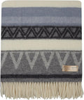 | Wool Blanket/Throw | 100% New Zealand Wool | Perfect for Home and Outdoors | Virgin Wool Throw with Fringes 75"x87" (190 x 220 cm)
