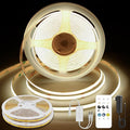 COB LED Strip Lights Natural White,24V Dimmable led Light Strip KIT with Remote and app Control,4000K 32.8FT/2 * 5m 8mm Wide Ra>90 Cuttable Flexible Strip Lights for Bedroom,Wardrobe,Cabinet