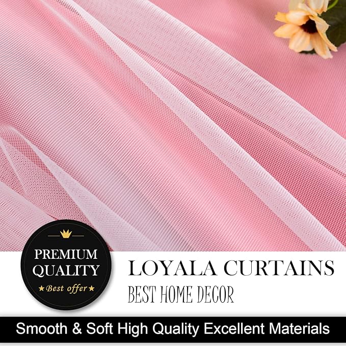 Star Double Layer Blackout Curtains for Bedroom & Kids, Cute, 72 Inches Long, 2 Panels Set, Pink, 42 X 72 Inches