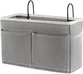 Bedside Caddy Bedside Hanging Storage Basket Bed Caddy for Headboards Bunk Dorm Rooms Crib Beds Rails Organizer (Grey)