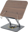Book Stand for Reading, Multi-Angle & Height Book Holder with 360° Swivel Base, Lightweight Foldable Cookbook Stand for Kitchen, Office, Textbook, Recipe, Music Scores, Kindle, Tablet