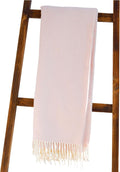 Alashan Cotton Acrylic Adirondack Herringbone Woven Throw - Throw Blanket - Soft Rose Cashmere Touch
