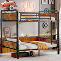 Higher Quality & Stronger Heavy Duty Metal Bunk Bed Frame Twin XL Over Twin XL Size for Adults Teens, Thickened More Stable Steel Bunkbed