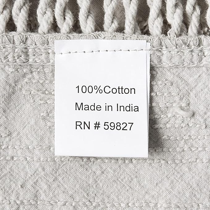 Beatrice Home Fashions Medallion Chenille Bedspread, Full, Gray