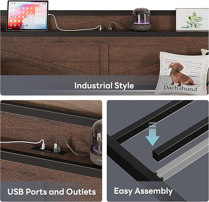 LIKIMIO Twin Daybed with Trundle Bed, Storage Headboard with Charging Station, Sofa Day Bed with Strong Supports for Living Room, Bedroom, and Guest Room, Dark Brown