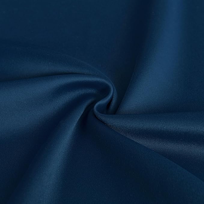 Blackout Curtains 84 Inch Length 2 Panels Set, Black Out Curtains for Bedroom 84 Inch Long, Rod Pocket Energy Saving Room Darkening Drapes for Living Room Window Navy Blue(W52 x L84)