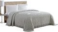 Beatrice Home Fashions Medallion Chenille Bedspread, Full, Gray