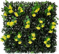 GLANT Expandable Fence Privacy Screen for Balcony Patio Outdoor,Decorative Faux Ivy Fencing Panel,Artificial Hedges (Single Sided Leaves) (4, Branches -Yellow Muxiang)