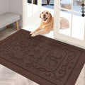 FONEYI Indoor Door Mat, Front Back Door Mat 20" x 32" Non-Slip Rubber Backing Door Rug, Machine Washable Entry Rug, Low Profile Absorbent Dirt Trapper Doormat Inside Floor Mats for Entryway, Coffee