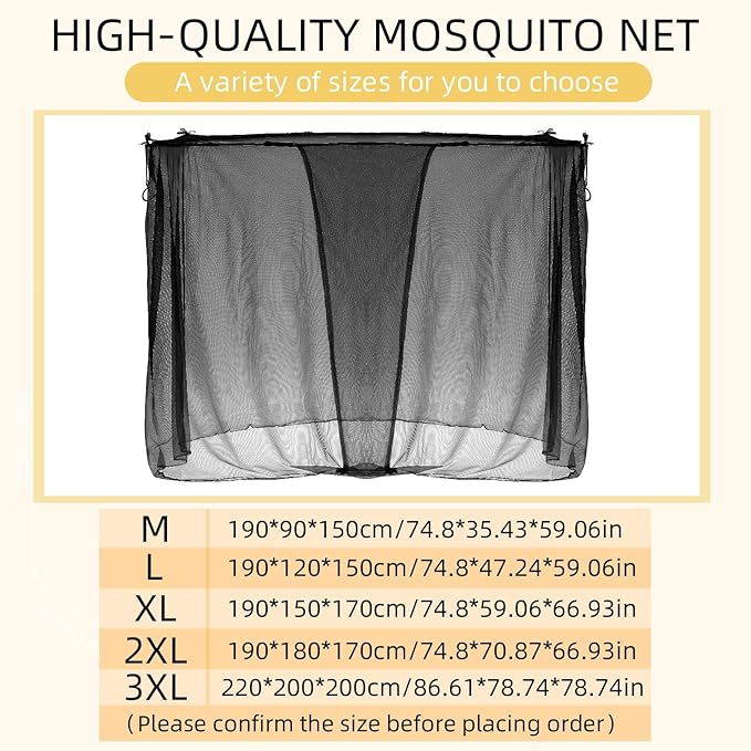 4 Corners Mosquito Net for Mosquiteros para Camas Bed Canopies Netting Bed Drapes Rectangular Mosquito Mesh for Camping Home Outdoor Travel(Black,L87 X W79 X H79 Inch,1 Opening)