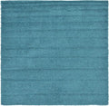 Unique Loom Solid Shag Collection Area Rug (8' Square, Deep Aqua Blue)