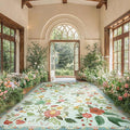 Amada 6x9 Area Rugs, Non-Slip & Low-Profile Living Room Rug with Reinforced Edge Binding, Soft Large Washable Boho Floral Rugs for Living Room, Bedroom, Dining Room
