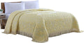 Beatrice Home Fashions Medallion Chenille Bedspread, King, Yellow