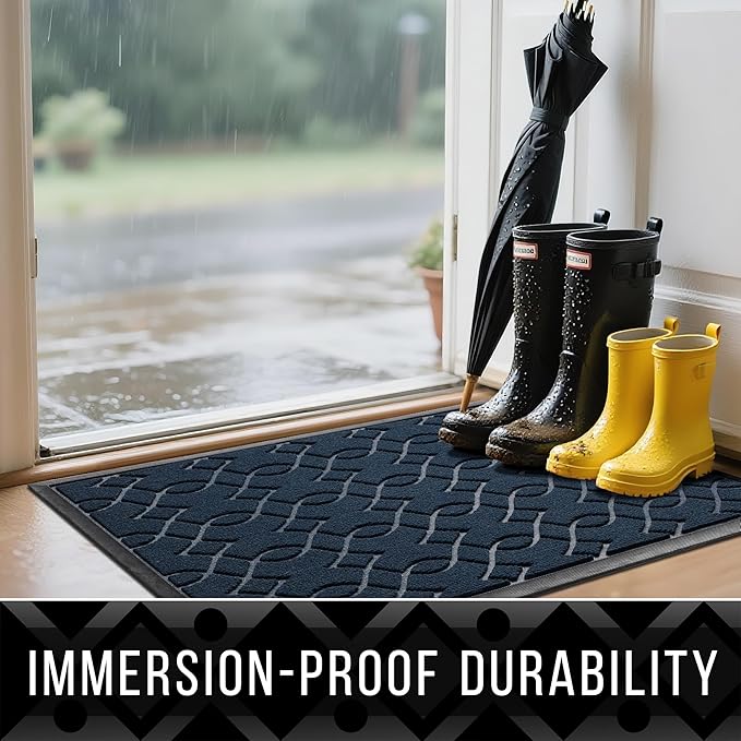 Yimobra Outdoor Runner Rug 72x24, All-Season Waterproof Doormat Outdoor Entrance, Heavy Duty Non-Slip Outside Commercial Grade Door Mat, Easy Clean, Blue
