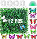ZHZCJB 10 X 10 in Artificial Grass Wall Panel Backdrop,UV-Anti Greenery Boxwood PanelsEquipped with Double Sided Adhesive Tape, for Indoor Outdoor Grass Wall Backdrop