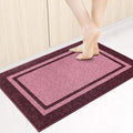 Kitchen Rugs 24" x 36", Non-Slip Machine Washable Kitchen Runner Rugs Floor Mats, Absorbent Comfort Standing Mats for Kitchen, Sink, Laundry and Hallway, Pink & Burgundy Red