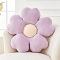 Kcvvcr Flower Throw Pillow, Cute Flower Shaped Pillow Decorative Throw Pillow for Bed Couch, Soft Daisy Pillows Floor Seating Cushion Cushions (19.6 Inch Purple)