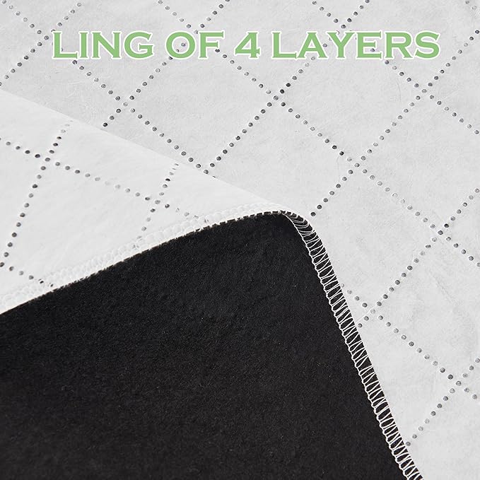 KGORGE Anti Dust Soundproof 100% Blackout Curtains 4 Layers Heavy Duty Energy Efficiency Window Curtains for Living Room Baby Bedroom Home Office Studio, Wide 52 x Long 95 inches, Nature, 2 Panels