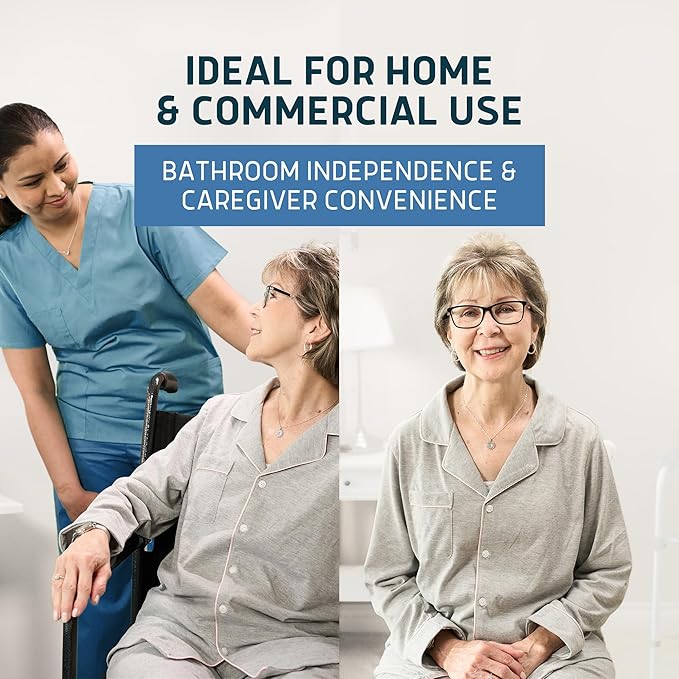 Lunderg Commode Liners - Value Pack 50 Count Universal Fit - Medical Grade Bedside Commode Liners Disposable for Adult Commode Chair, Portable Toilet Bags or Camping Toilet Bags