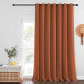 NICETOWN Burnt Orange Blackout Curtains for Bedroom/Living Room 132 Inch Length - Thermal Insulated Room Darkening Grommet Top Window Curtains (100 by 132 - Inch, 1 Panel)