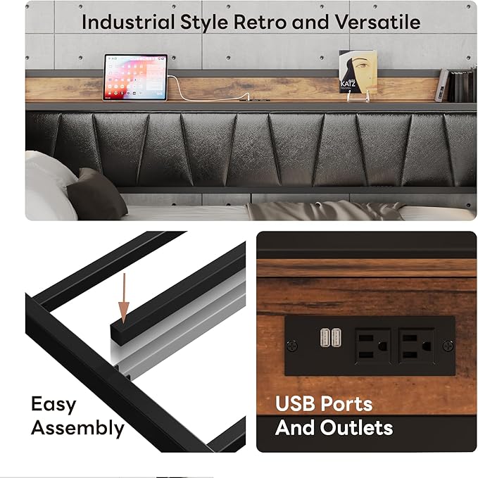 LIKIMIO Daybed with Trundle Bed, Twin Bed Frame with Storage Headboard and Charging Station, Sofa Day Bed with Strong Supports for Living Room, Bedroom, and Guest Room, Black