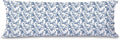 Chinoiserie Golden Retriever 20x54inch Body Pillows Decorations Covers,Blue and White Floral Golden Retriever Decorative Long Hug Pillow Cases for Bed Couch