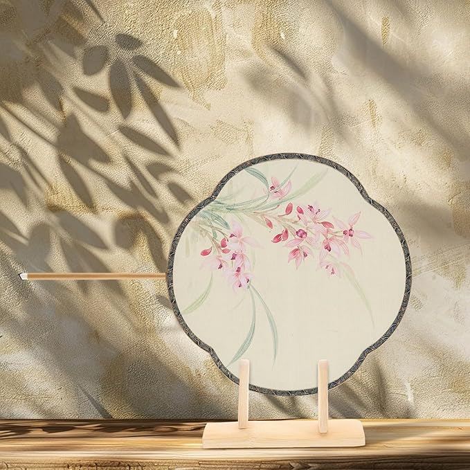 IMIKEYA Wood Folding Fans Stand Japanese Fan Holders Folding Handy Fans Display Holder Decorative Hand Fan Bases for Home Store