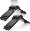 TOPIA HANGER Wooden Hangers 30 Pack, 0.28-inch Slim & Durable Clothes Hangers Space Saving, Black Wood Hanger with 360°Swivel Hook and Non-Slip Shoulder Notches for Coat,Shirts, Camisoles, CT51B