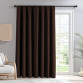 Blackout Curtains for Bedroom 1 Panel, Custom Curtains Thermal Insulated Chocolate, Rod Pocket Room Darkening Drapes for Living Room Windows Luxury Decor(Custom Size,Chocolate)