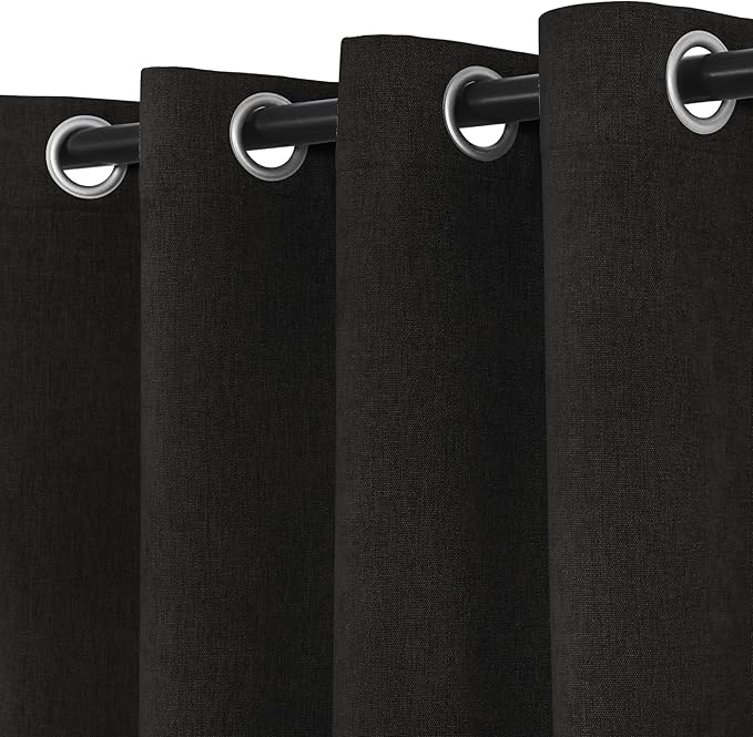 Macochico Full Blackout Curtains 84 Inches Long Insulated Noise Reducing Chenille Curtain for Living Room Bedroom Nursery Auditorium Charcoal Grey Drapes with Tieback Grommet 72" Wx84 L 1 Panel